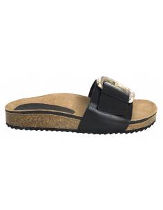 SANDALIAS PLANA VENDETTA 7593 TIANYIN NEGRO