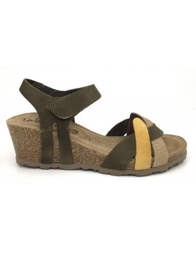 SANDALIAS CUÑA YOKONO 8428 CADIZ 110 VERDE