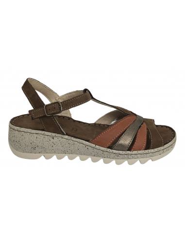 SANDALIAS CUÑA WALK & FLY 9369 9371-36190 MARRON