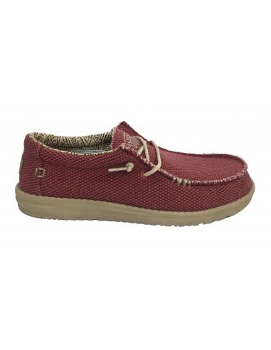 MOCASINES DUDE 9450 WALLY BRAIDED ROJO