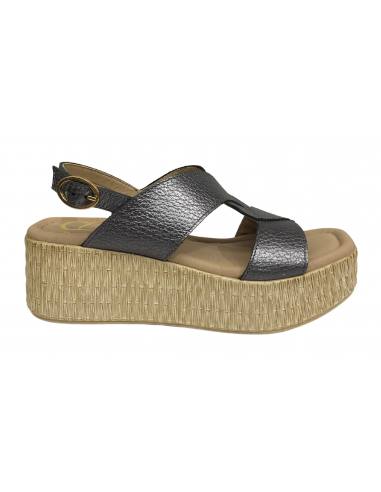 SANDALIAS CUÑA VENDETTA 9566 SELMA PLOMO