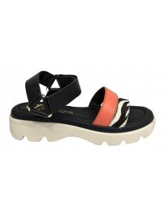 SANDALIAS PLANA VENDETTA 9567 SABRINA ZEBRA NEGRO