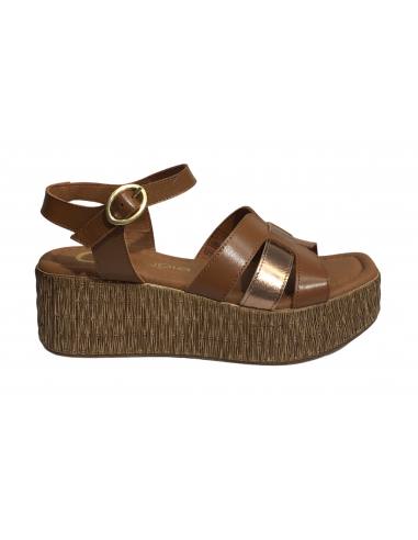 SANDALIAS CUÑA VENDETTA 9666 DILU CUERO