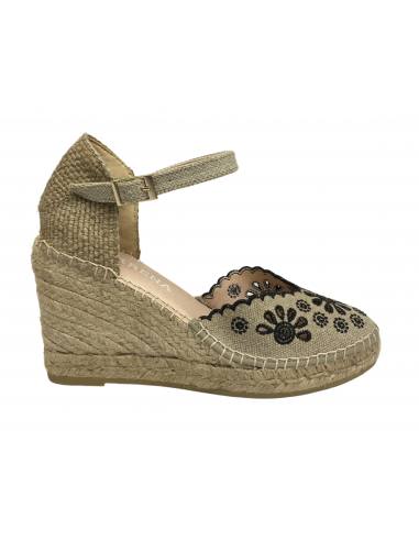 SANDALIAS CUÑA MACARENA 9707 CARLA 39 BEIGE