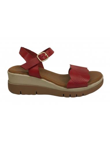 SANDALIAS CUÑA KAOLA 9717 8225 ROJO