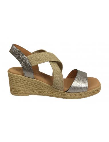 SANDALIAS CUÑA KAOLA 9718 1110 PLOMO