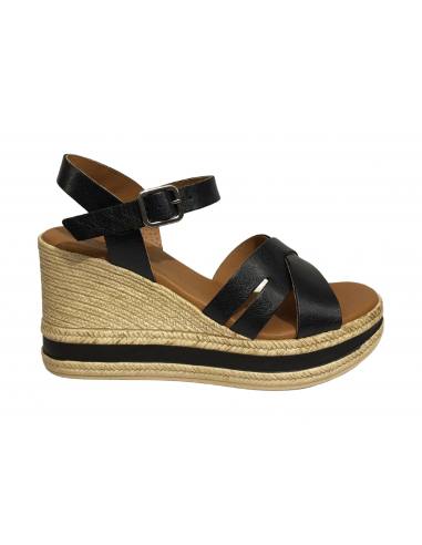 SANDALIAS CUÑA KAOLA 9764 8733 NEGRO