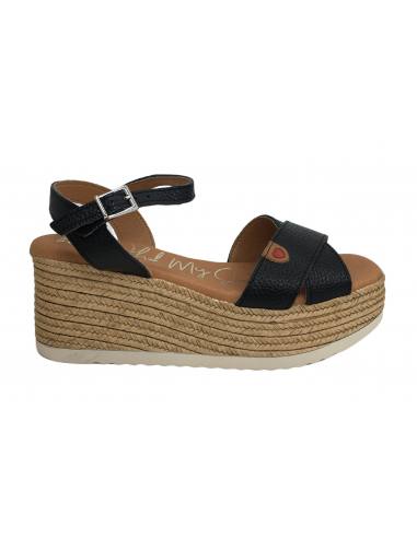 SANDALIAS CUÑA SANDALS 9844 5448 NEGRO