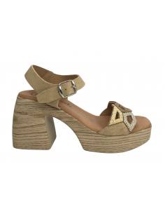 SANDALIAS TACÓN XBONITA 9863 30014 TAUPE