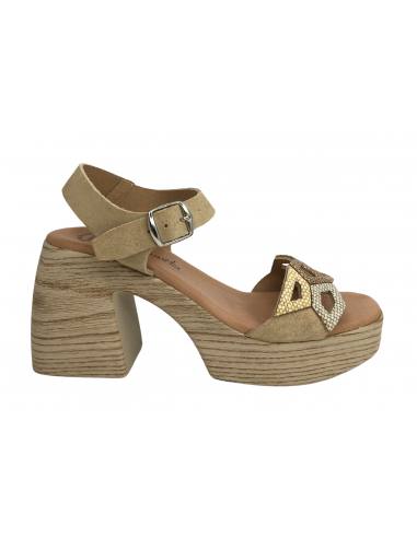 SANDALIAS TACÓN XBONITA 9863 30014 TAUPE