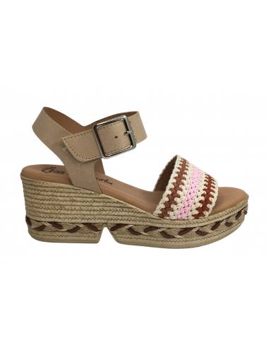 SANDALIAS CUÑA XBONITA 9864 2165T10 BEIGE