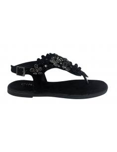 SANDALIAS PLANA CINZIA 9901 CI1011 NEGRO