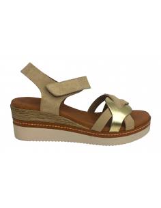 SANDALIAS CUÑA EVA FRUTOS 9903 504 BEIGE