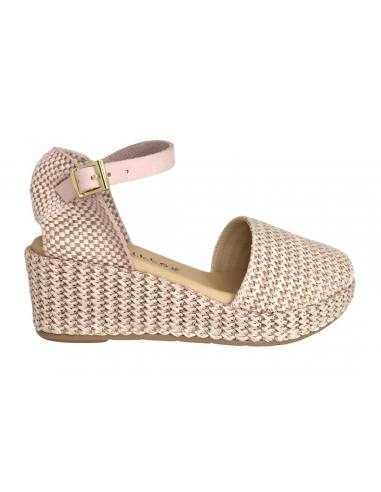 SANDALIAS CUÑA PITILLOS 11095 10560 ROSA
