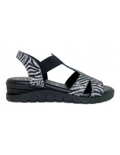 SANDALIAS PLANA VALERIA'S 11657 2032 NEGRO
