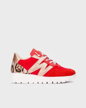 Deportivos Casual Wonders de Mujer modelo A-24100 en rojo