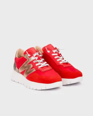 Alternative view of Deportivos Casual Wonders de Mujer modelo A-24100 en rojo