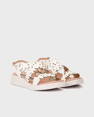 Alternative view of Sandalias Cuña Wonders de Mujer modelo C-6551 en beige