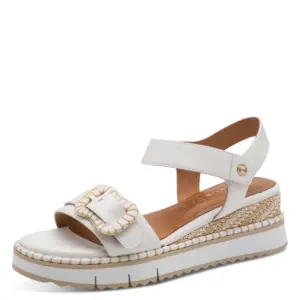 Alternative view of Sandalias Cuña Tamaris de Mujer modelo 28223 en blanco