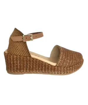 Sandalias Cuña Pitillos de Mujer modelo 10560 en cuero
