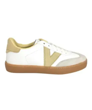 Deportivos Casual Victoria de Mujer modelo 1126206 BL-AMARILLO en blanco