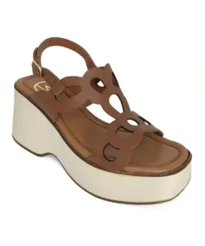 Alternative view of Sandalias Cuña Vendetta By Claudia de Mujer modelo 21C-MANAOS en cuero