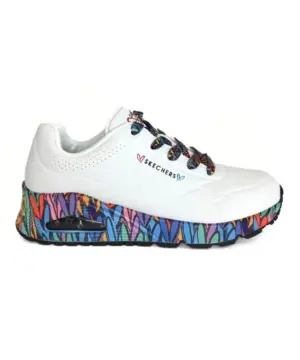 Deportivos Skechers de Mujer modelo 177918 RAVAGE LOVE en blanco