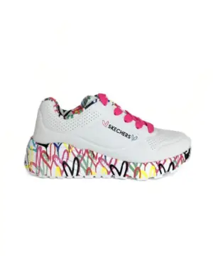 Deportivos Skechers de Niña modelo 314976L WMLT en blanco