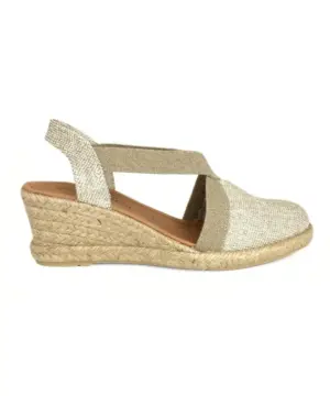 Sandalias Cuña Mediterranea de Mujer modelo 50185 en oro