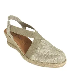 Alternative view of Sandalias Cuña Mediterranea de Mujer modelo 50185 en oro