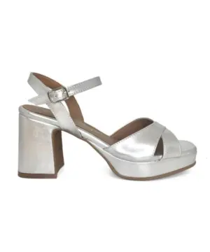 Sandalias Tacón Daniela Vega de Mujer modelo 2427 en plata