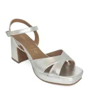 Alternative view of Sandalias Tacón Daniela Vega de Mujer modelo 2427 en plata