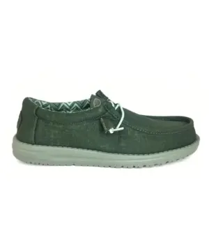Mocasines Dude de Hombre modelo WALLY STRETCH CANVAS en verde