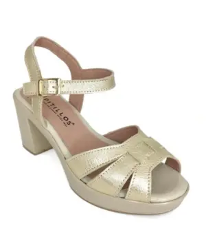 Alternative view of Sandalias Tacón Pitillos de Mujer modelo 20123 en oro