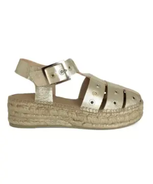 Sandalias Cuña Gaimo de Mujer modelo CHERLIN en oro