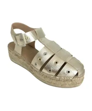 Alternative view of Sandalias Cuña Gaimo de Mujer modelo CHERLIN en oro