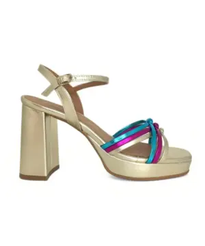 Sandalias Tacón Daniela Vega de Mujer modelo 2637 en oro