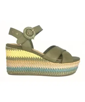 Sandalias Cuña Carmela de Mujer modelo 162238 en verde