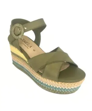 Alternative view of Sandalias Cuña Carmela de Mujer modelo 162238 en verde