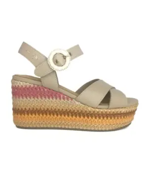 Sandalias Cuña Carmela de Mujer modelo 162238 en beige