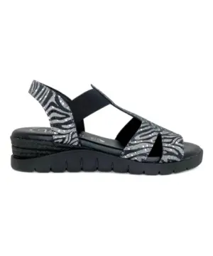 Sandalias Plana Valeria's de Mujer modelo 2032 en negro