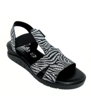 Alternative view of Sandalias Plana Valeria's de Mujer modelo 2032 en negro