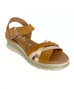 Alternative view of Sandalias Cuña Valeria's de Mujer modelo 1983 en cuero