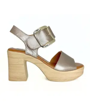 Sandalias Tacón Valeria's de Mujer modelo 435 en taupe