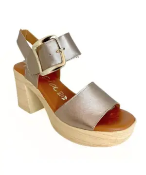 Alternative view of Sandalias Tacón Valeria's de Mujer modelo 435 en taupe