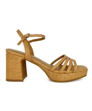Sandalias Tacón Daniela Vega de Mujer modelo 2428 en beige