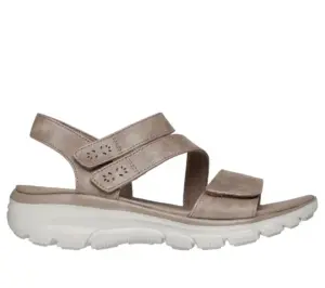 Sandalias Cuña Skechers de Mujer modelo 163532 TPE en taupe