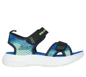 Sandalias Skechers de Niño modelo 407034L BKLM en azul