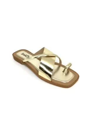 Alternative view of Sandalias Plana Vendetta By Claudia de Mujer modelo APOLO en oro