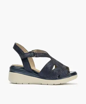 Sandalias Cuña Pitillos de Mujer modelo 11041 en azul